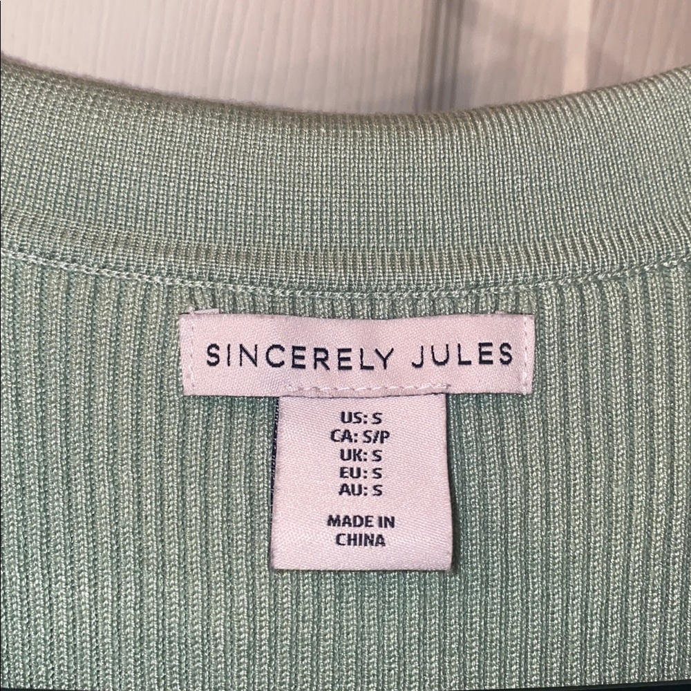 Sincerely Jules Mint Ribbed Knit - Picture 9 of 10